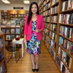 Black Label Evan Picone Multicolor Floral Midi Dress